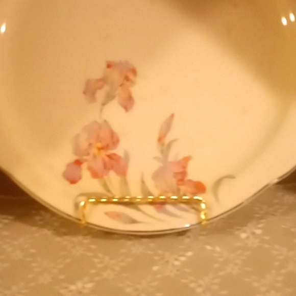 Vintage Universal Cambridge Iris Camwood Ivory- Cake Plate - Picture 8 of 12